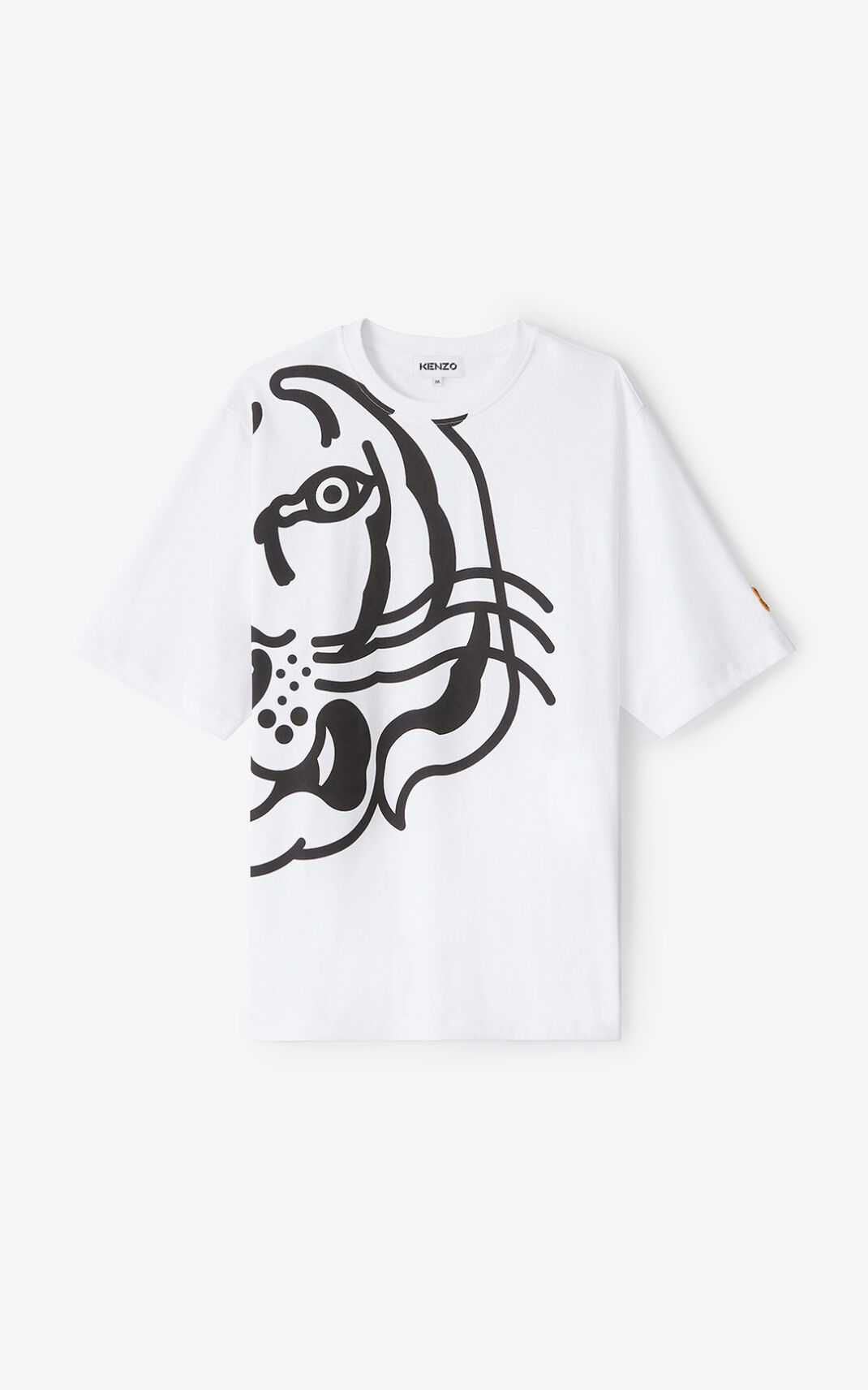 Camiseta Kenzo K Tiger oversized Masculino - Branco | 213VAFXBW
